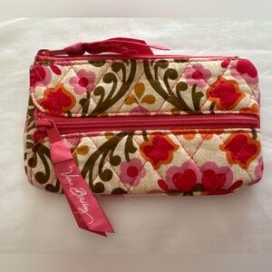 Vera Bradley Pink Floral Quilted ID Bag/Change Purse